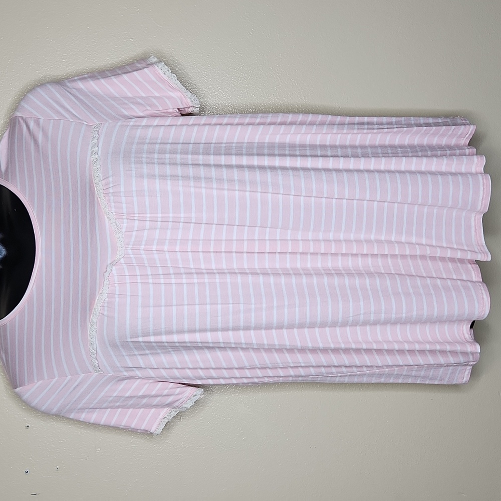 First Look Super Soft Short-Sleeve Flowy Tee - Pink - Women's Plus Size 1X